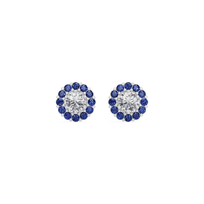 Sapphire Halo Earring
