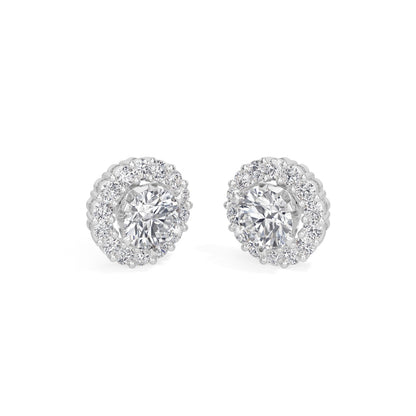 Classic Halo Solitaires Earring