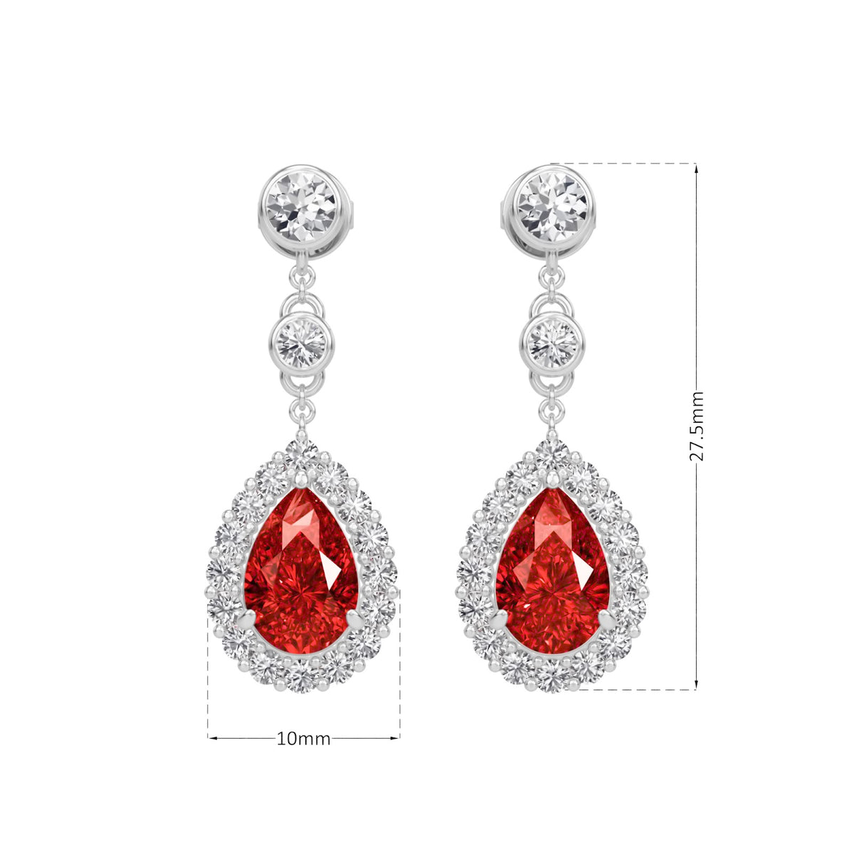 crimson dew earring