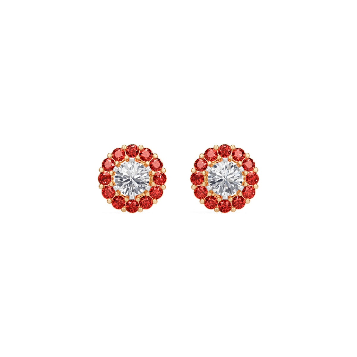 ruby bloom earring