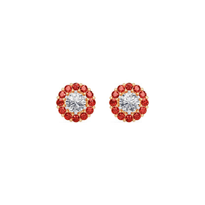 Ruby Bloom Earring