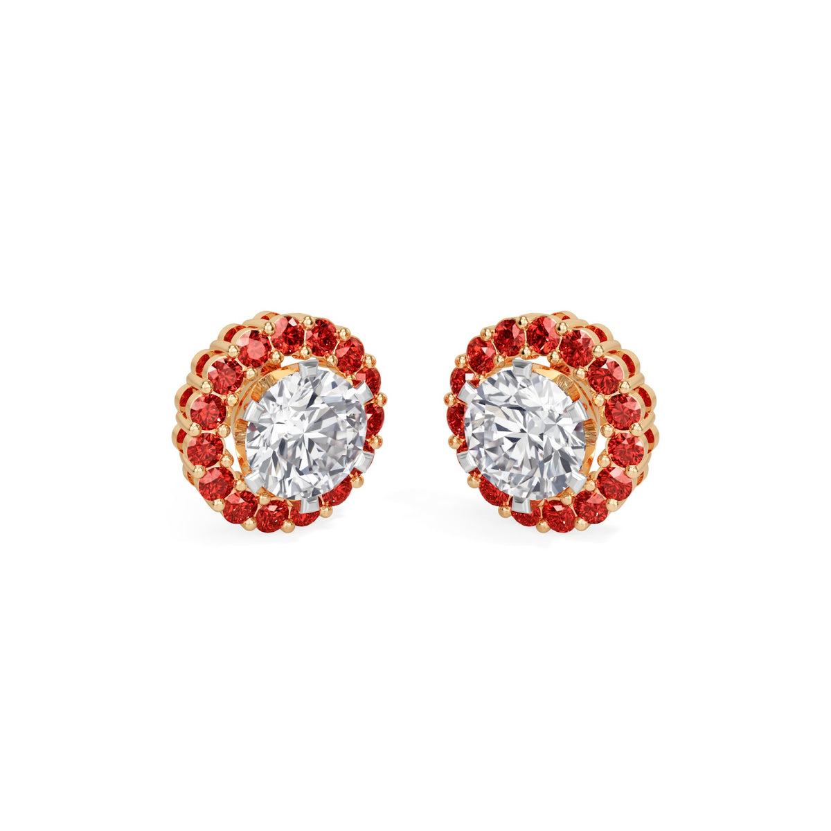 ruby bloom earring