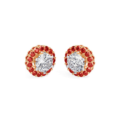 Ruby Bloom Earring