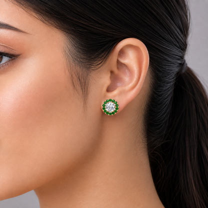 Emerald Bloom Earring