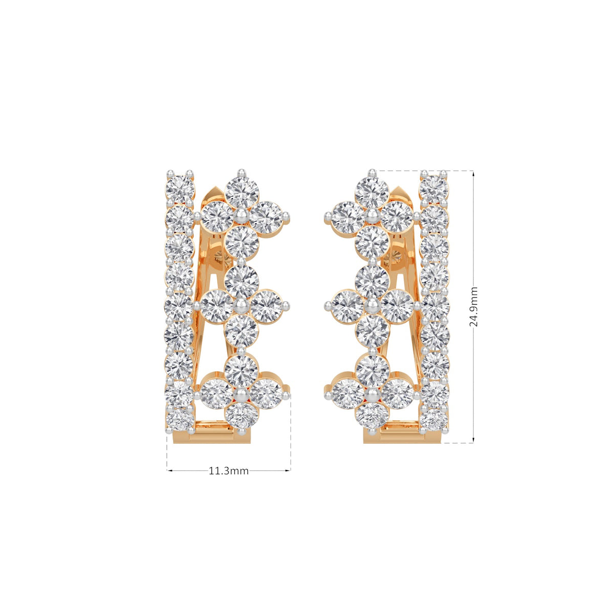 blossom huggies earring