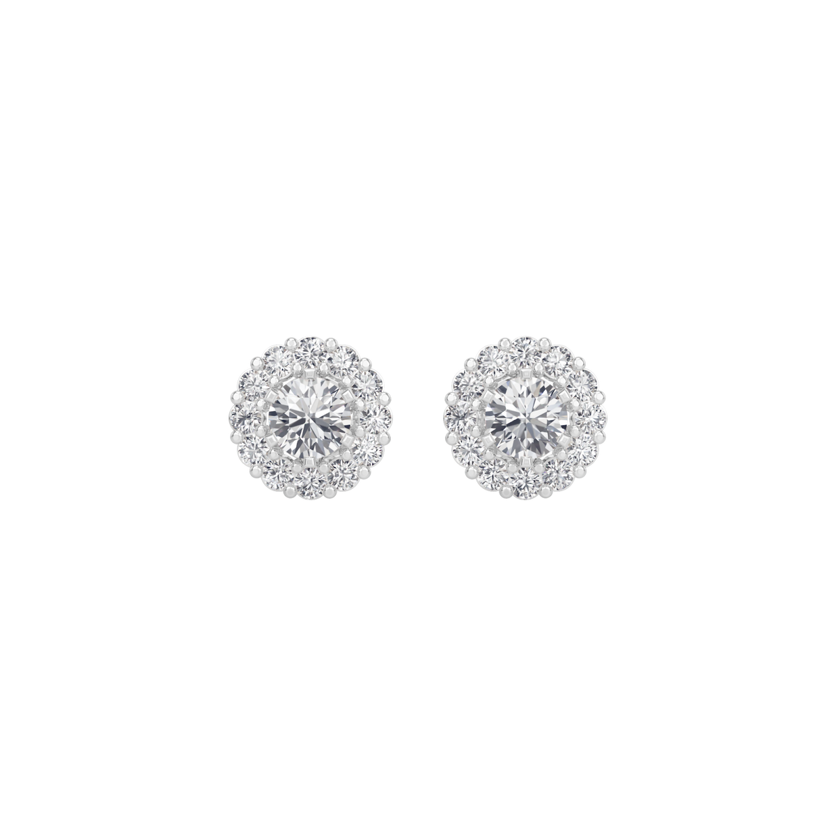 classic halo solitaires earring