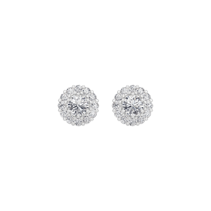 classic Halo Solitaires Earring
