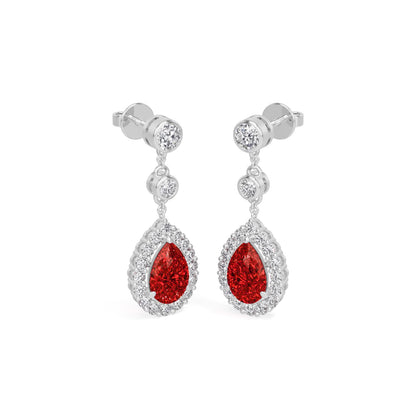 Crimson Dew Earring