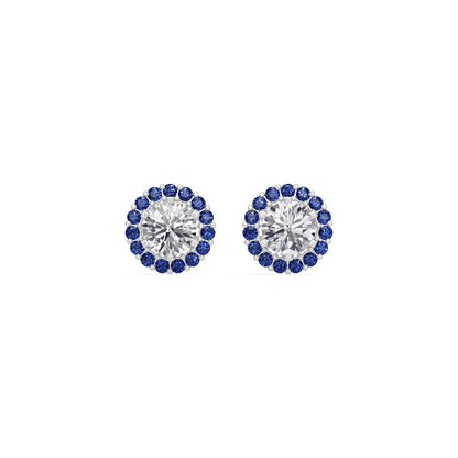Sapphire Halo Earring