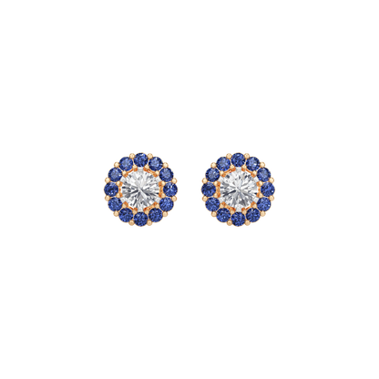 Sapphire Halo Earring