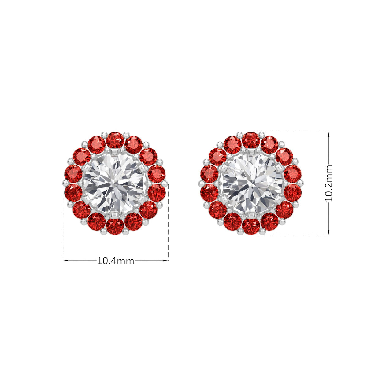 ruby bloom earring