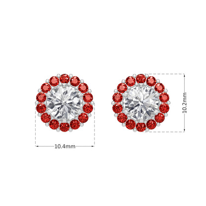Ruby Bloom Earring