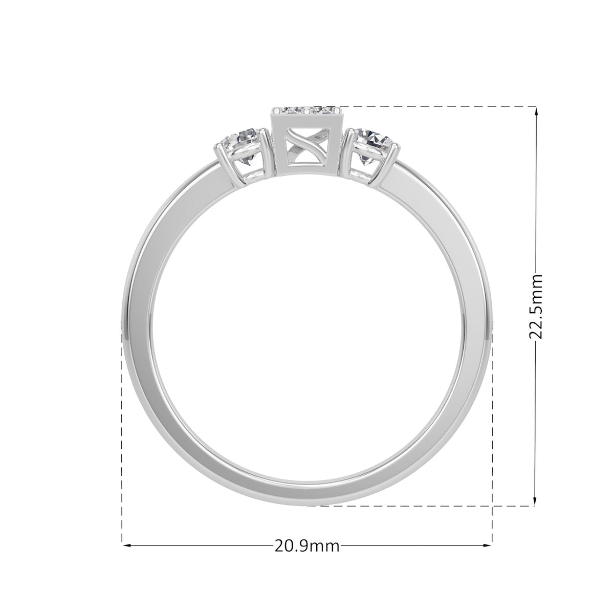 classic cluster band ring