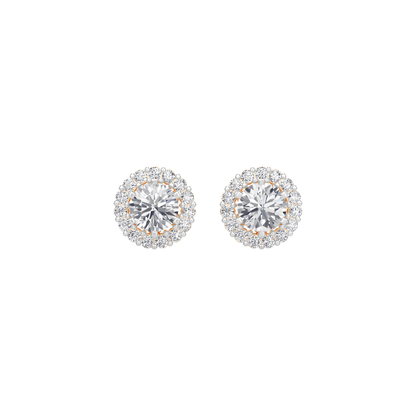 Classic Halo Solitaires Earring