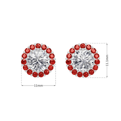 Ruby Bloom Earring