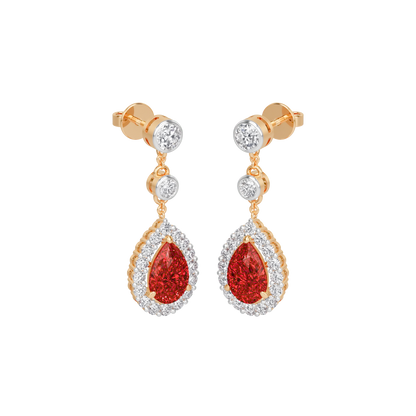 Crimson Dew Earring