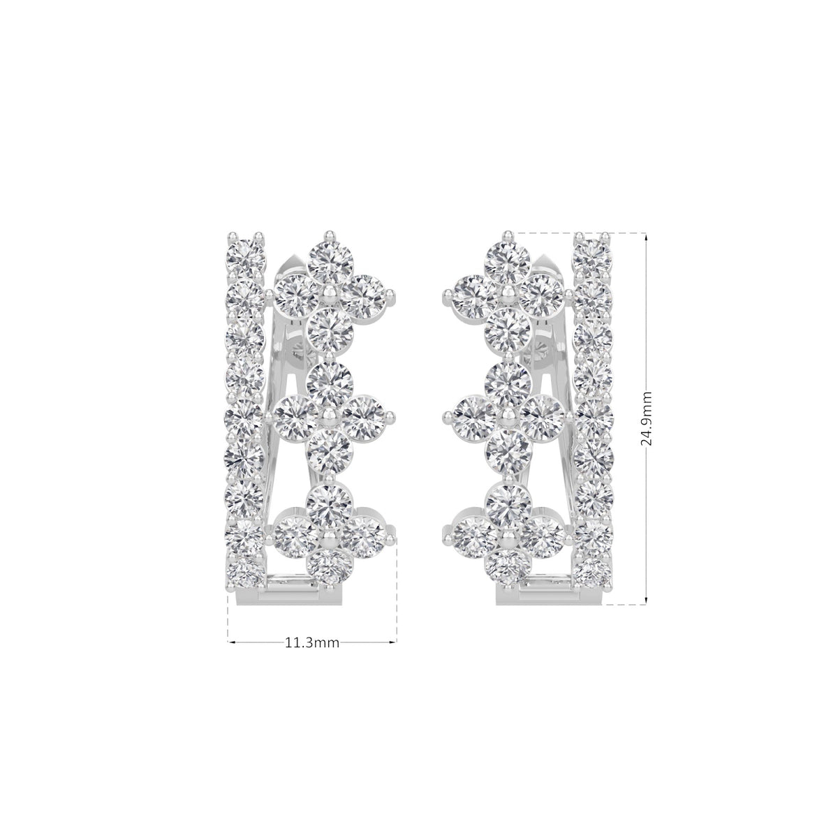 blossom huggies earring