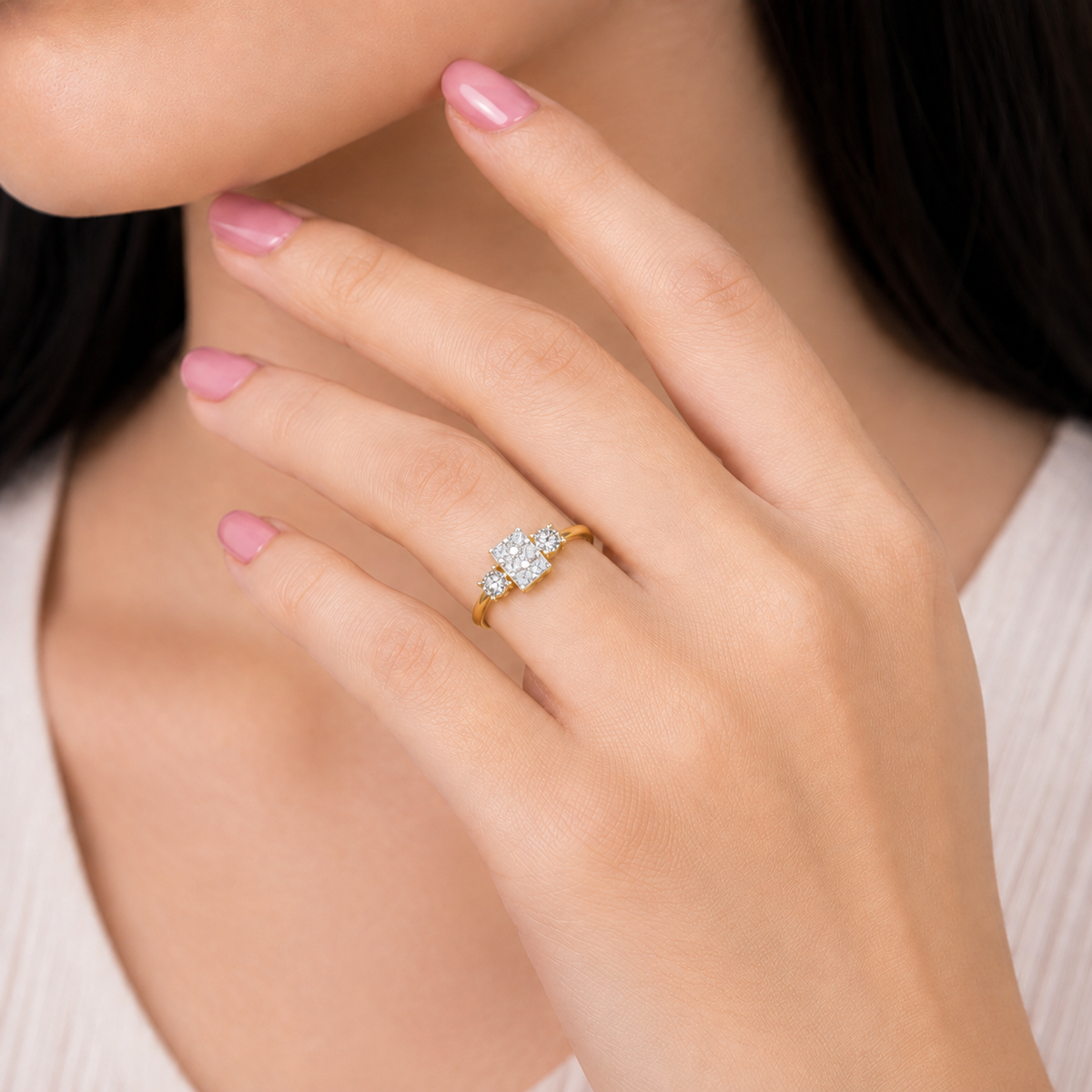 classic cluster band ring