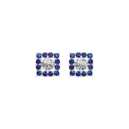 Sapphire Halo Earring