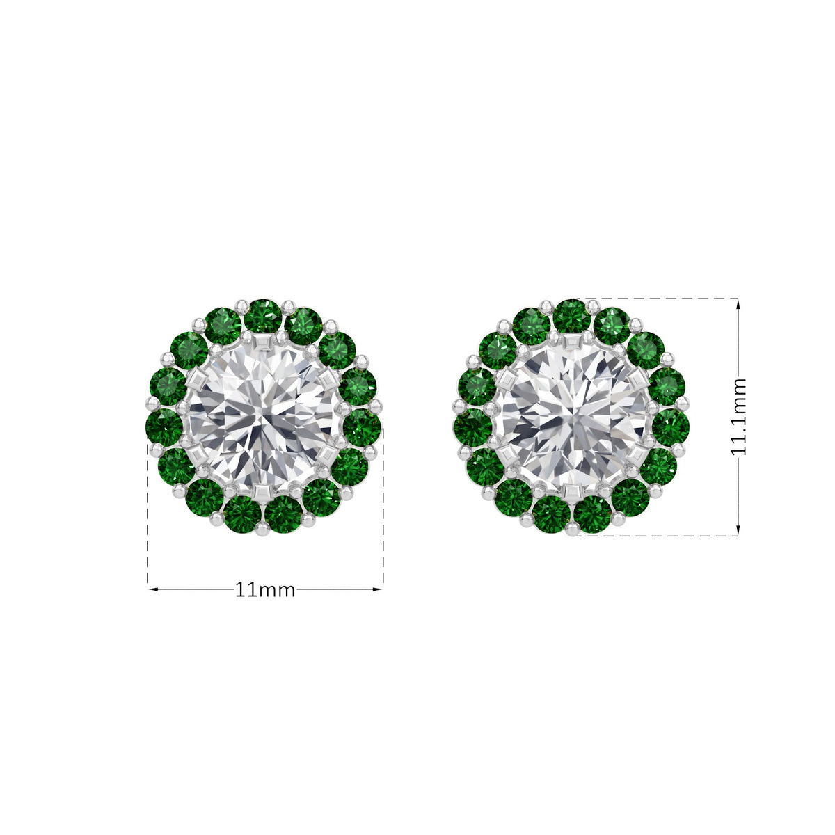emerald bloom earring