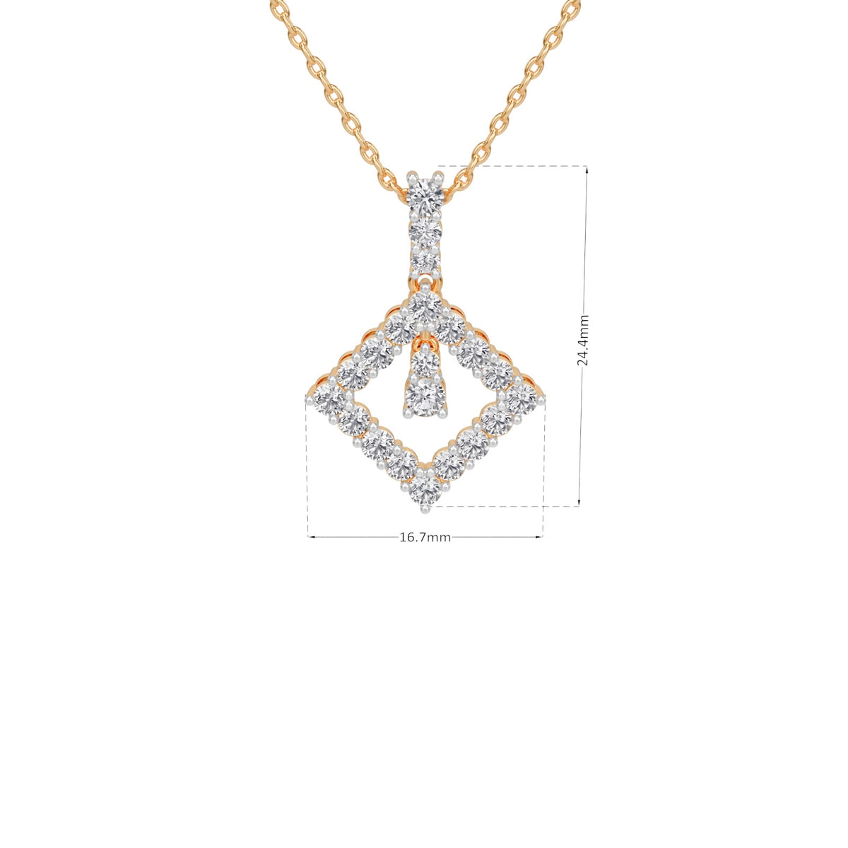 kite lock hoops pendant