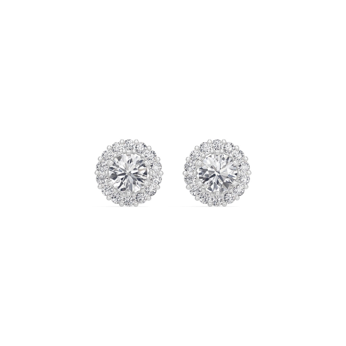classic halo solitaires earring