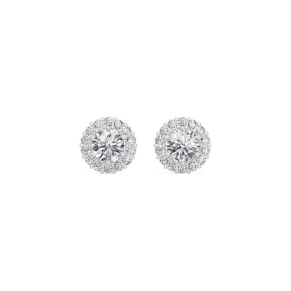 Classic Halo Solitaires Earring