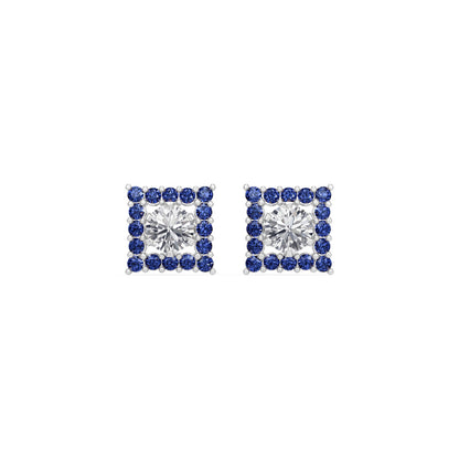 Sapphire Halo Earring