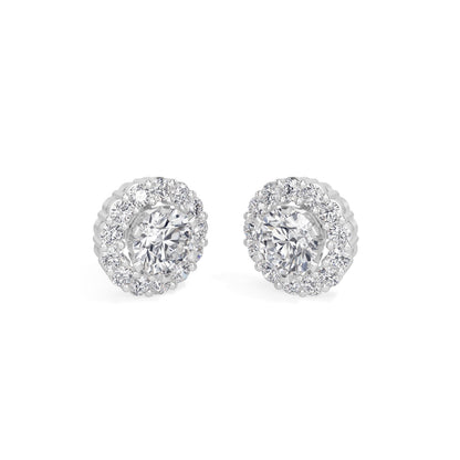 classic Halo Solitaires Earring