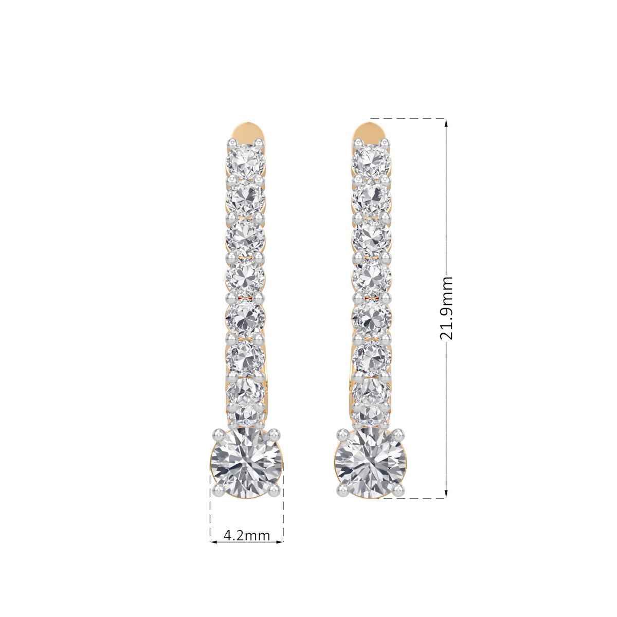 linea drop hoops earring