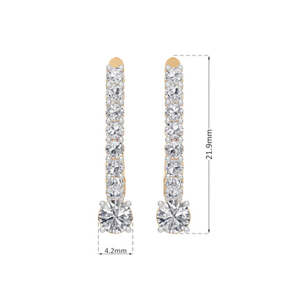 Linea Drop Hoops Earring