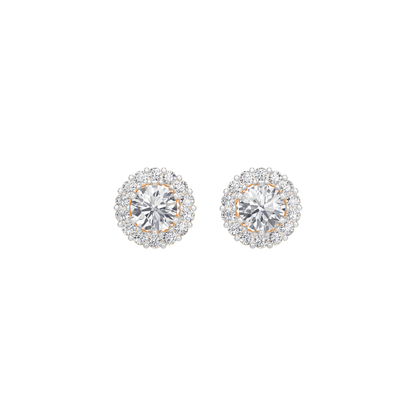 Classic Halo Solitaires Earring