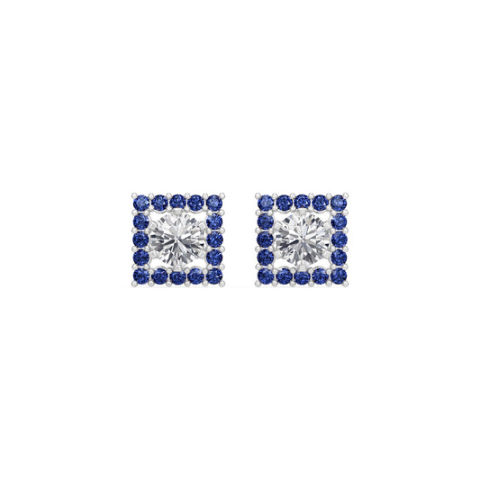 Sapphire Halo Earring