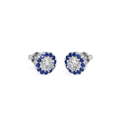 Sapphire Halo Earring