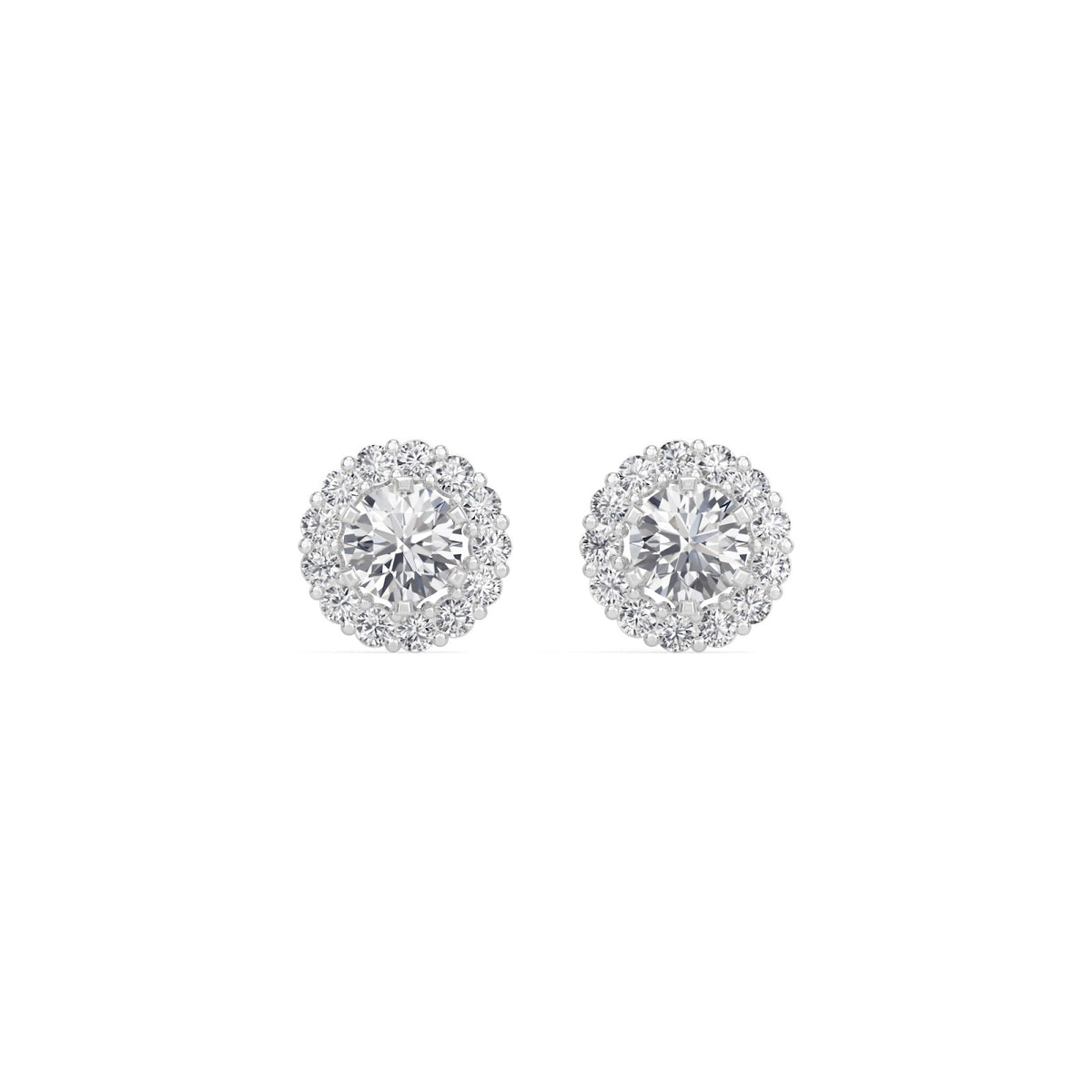 classic halo solitaires earring