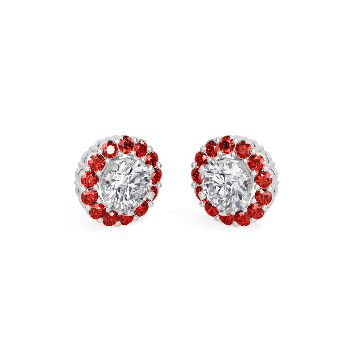 ruby bloom earring