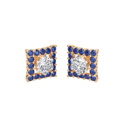 Sapphire Halo Earring