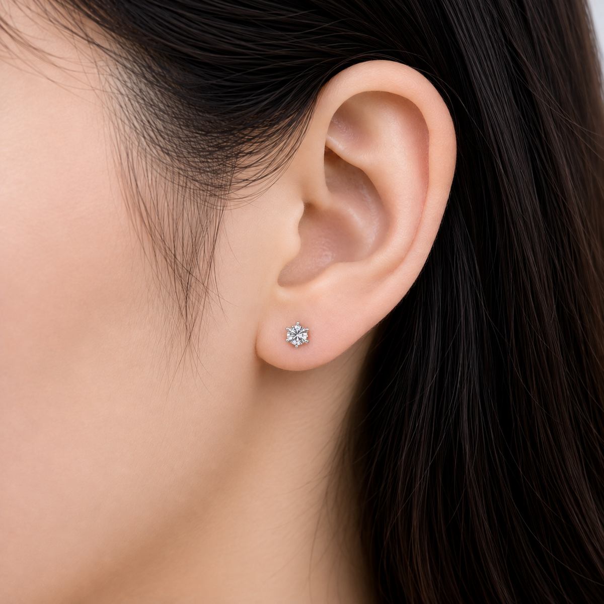 sapphire halo earring