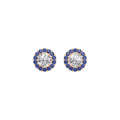 Sapphire Halo Earring