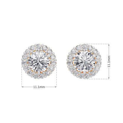Classic Halo Solitaires Earring