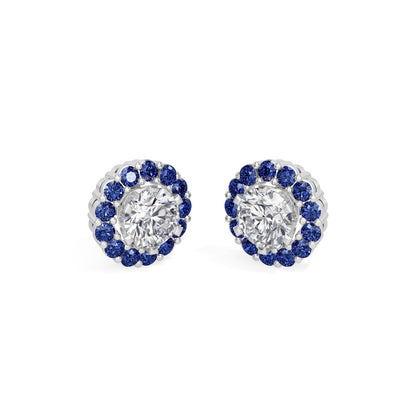 Sapphire Halo Earring