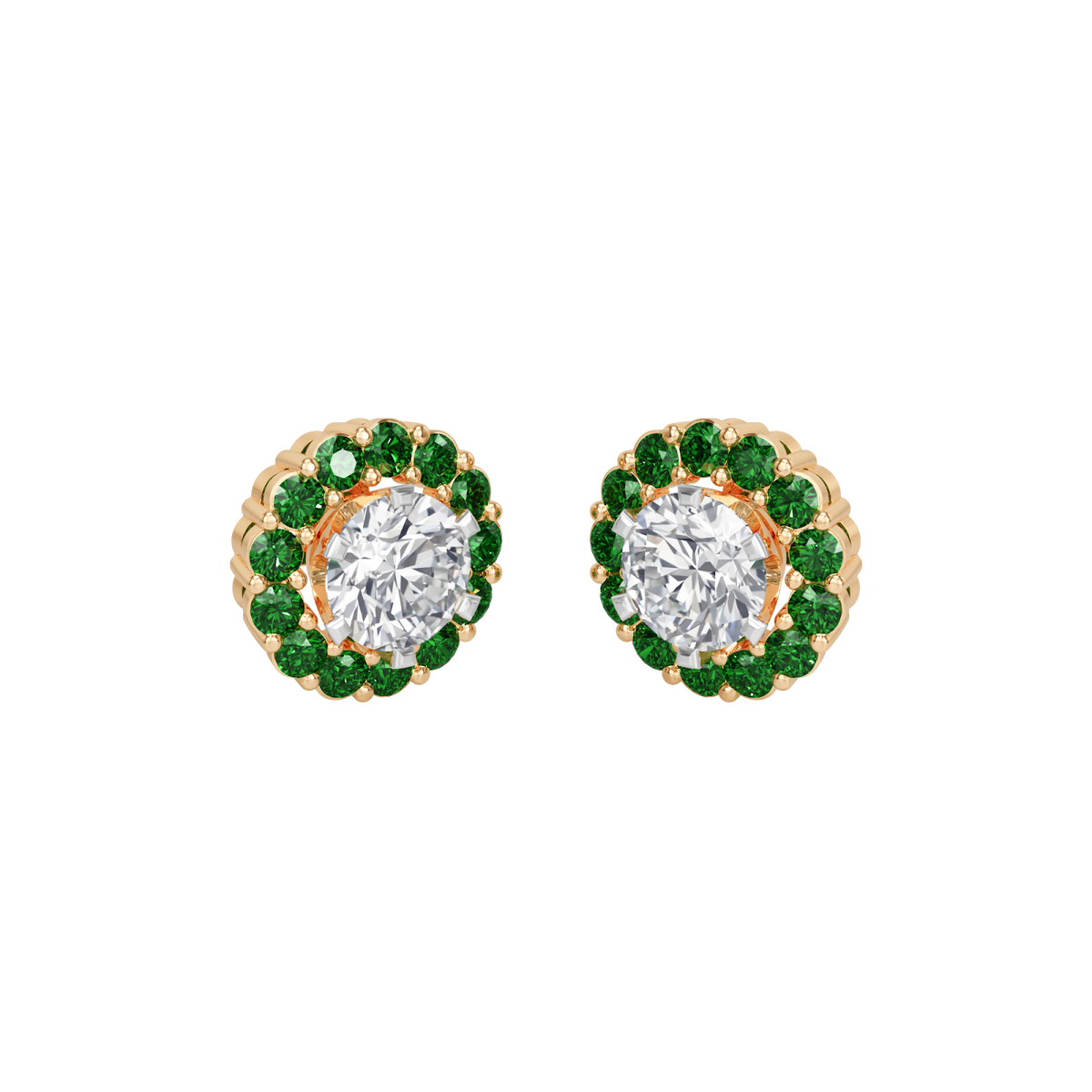 emerald bloom earring