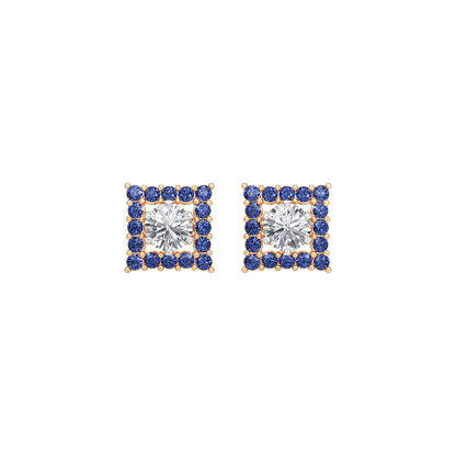Sapphire Halo Earring