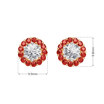 Ruby Bloom Earring