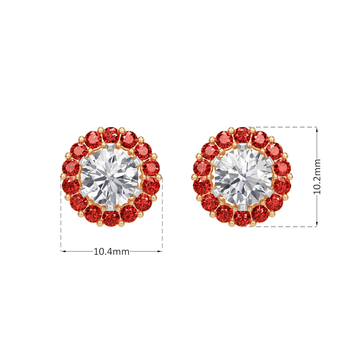 ruby bloom earring