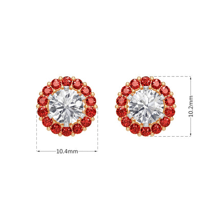 Ruby Bloom Earring