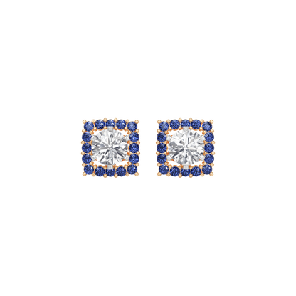 Sapphire Halo Earring