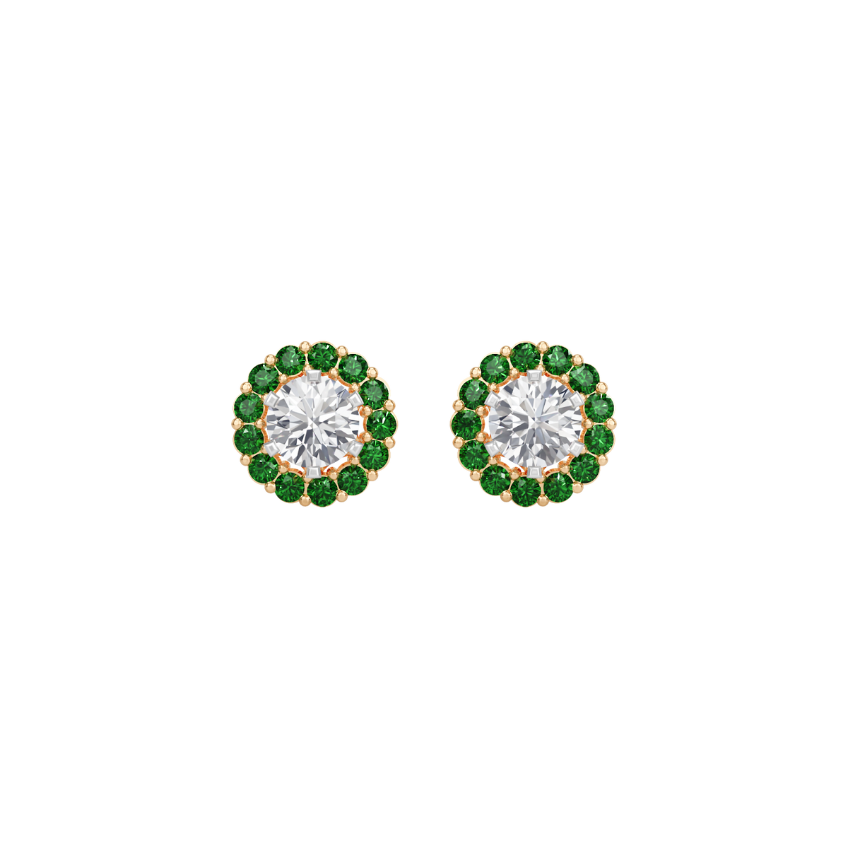 emerald bloom earring