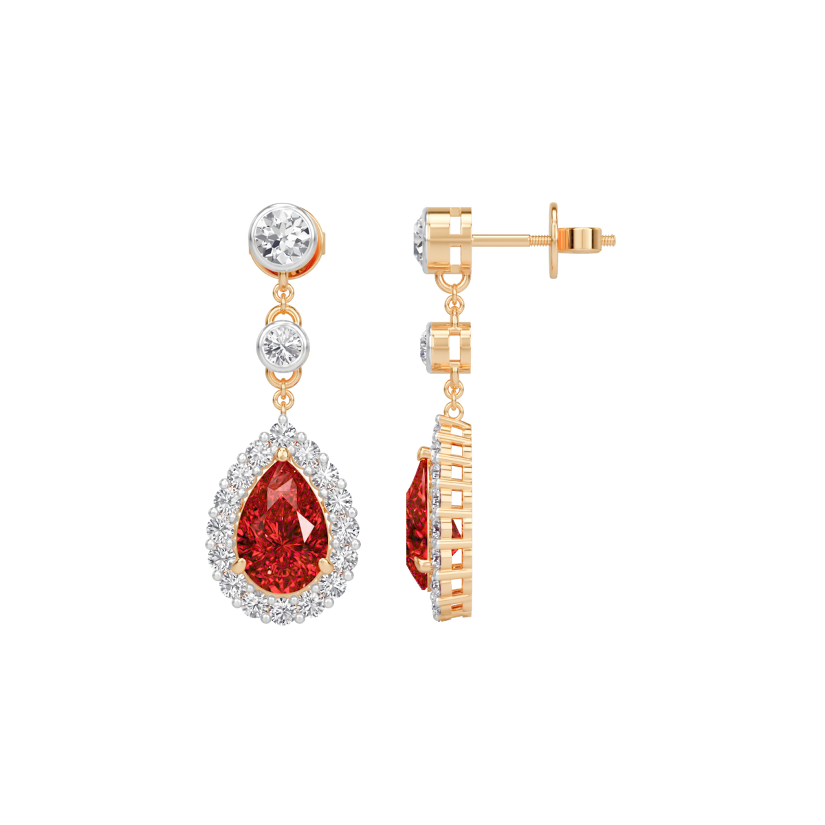 crimson dew earring