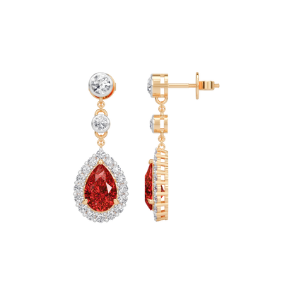Crimson Dew Earring